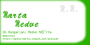 marta medve business card